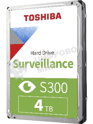 Жесткий диск Toshiba HDD SATA3 4Tb Surveillance S300 (SMR) 5400 256Mb (analog HDWT740UZSVA)