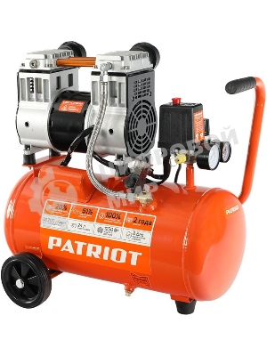 Компрессор поршневой безмасляный Patriot WO 24-220, 200 л/мин, 8 бар, 1250 Вт, 24 л, быстросъемный 1/4
