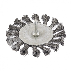 Щетка для дрели Matrix 75 мм, плоская со шпилькой, крученая металлическая проволока