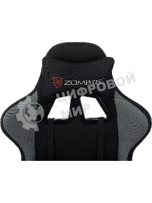 Кресло Zombie Weaver черный/серый, ткань, подголовник, подставка для ног