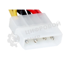 Кабель питания 2xSATA (от разъема Molex (IDE) блока питания), 15 см ExeGate