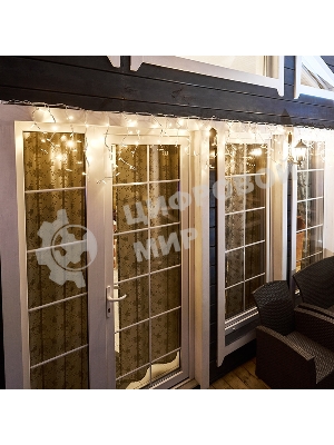 Гирлянда Neon-night Айсикл (бахрома) светодиодный, 4,0 х 0,6 м, белый провод каучук, 230 В, диоды теплый белый, 128 LED