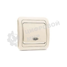 Выключатель одноклавишный Makel СП Mimoza 10А IP20 с подсветкой крем./крем.