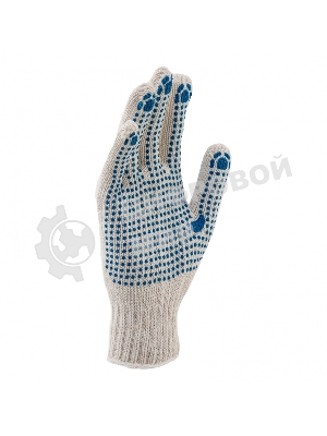 Перчатки трикотажные Сибртех, с ПВХ точкой, 7 класс