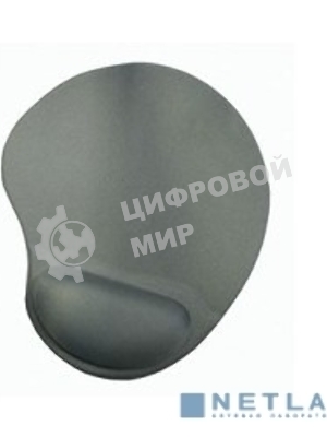 Коврик для мыши гелевый Buro BU-GEL/grey, серый, 230х205х25