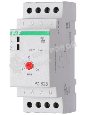 Реле уровня PZ-828 (одноуровневый монтаж на DIN-рейке 35мм 230В AC 16А 1перкл. IP20) F&F EA08.001.001