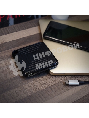 Внешний SSD 2TB Silicon Power PC60, External, USB 3.2 Type-C R/W - 540/500 MB/s черный