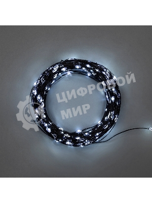 Гирлянда Роса с контроллером 30м, 300LED, IP20, 230В, зеленый провод, белое свечение 