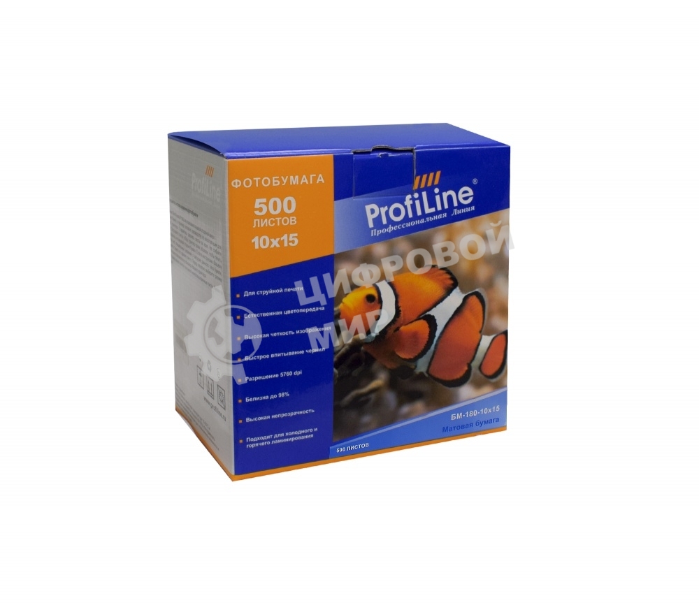 БМ-180-10х15-500 Фотобумага матовая, 180 г/м2, 10х15, 500 л, 2880 dpi