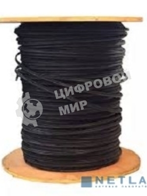 Кабель Exegate UTP 4 EX190974RUS пары кат.5e Exegate медь, внешн. прокладка, с тросом, катушка 305м, черный, PE