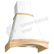 Вытяжка каминная Elikor Ротонда 50П-650-П3Л бежевый/неокрашенный дуб управление: ползунковое (1 мотор)