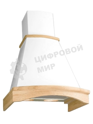 Вытяжка каминная Elikor Ротонда 50П-650-П3Л бежевый/неокрашенный дуб управление: ползунковое (1 мотор)