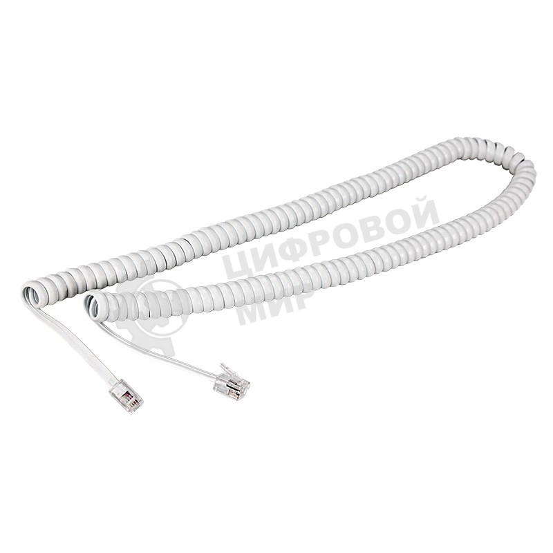 Кабель Rexant витой трубочный 2М телефонный белый