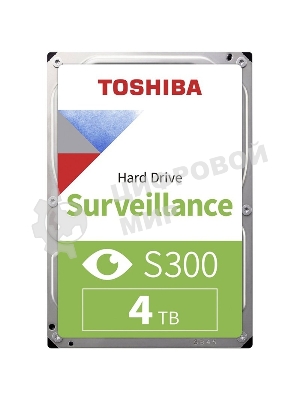 Жесткий диск Toshiba HDD SATA3 4Tb Surveillance S300 (SMR) 5400 256Mb (analog HDWT740UZSVA)