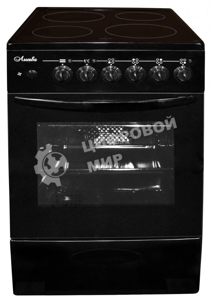 Плита электрическая Лысьва EF4004MK00 черный, конфорок 4 электрических, духовка 57 л, 50 см x 84 см x 60 см (без крышки)