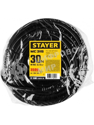 Удлинитель-шнур MC 315, 30 м, 3500 Вт, 1 гнездо, ПВС 3х1,5 мм2, STAYER