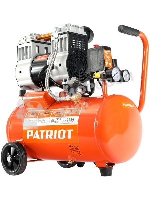 Компрессор поршневой безмасляный Patriot WO 24-220, 200 л/мин, 8 бар, 1250 Вт, 24 л, быстросъемный 1/4
