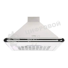 Вытяжка каминная Elikor Сатурн 60П-180-В1Л белый/нерж. сталь, 60 см, 180 куб. м/ч, 48 дБ