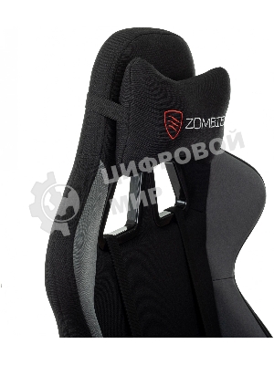 Кресло Zombie Weaver черный/серый, ткань, подголовник, подставка для ног