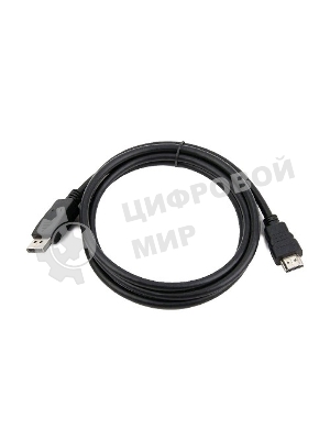 Кабель DisplayPort-HDMI Gembird/Cablexpert 1,8м, 20M/19M, черный, экран, пакет