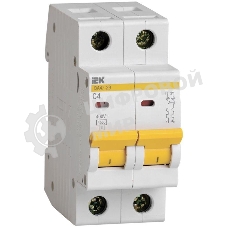 Выключатель автоматический модульный 2п C 4А 4.5кА ВА47-29 IEK MVA20-2-004-C