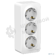 Розетка 3-м ОП Blanca 16А 250В без шторок с заземл. изол. пласт. бел. SchE BLNRA010311