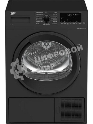 Сушильная машина Beko DF7412Gb черный, 8 кг, сушка - тепловой насос, программ - 15, 59.7 x 84.6 x 53.7 см