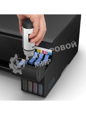 МФУ струйное Epson L3550 (C11CK59405), A4, цветной, печ. до 15 стр/мин. (ч/б) до 8 стр/мин. (цвет), скан. до 11 стр/мин. (ч/б) 28 стр/мин. (цвет), 4800 x 1200 dpi (печать) 1200x2400dpi (скан.), USB, Wi-Fi, Air Print
