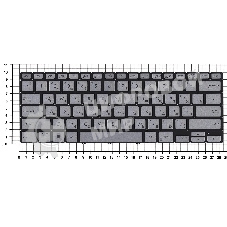 Клавиатура для ноутбука Asus Zenbook Flip 14 UX462DA серебристая с подсветкой