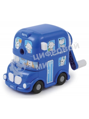 Точилка для карандашей механическая Deli BUS E0674, 1 отверстие, пластик, ассорти, коробка