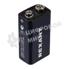 Батарейка алкалиновая Rexant 6LR61 Крона 9В блистер 1 шт.