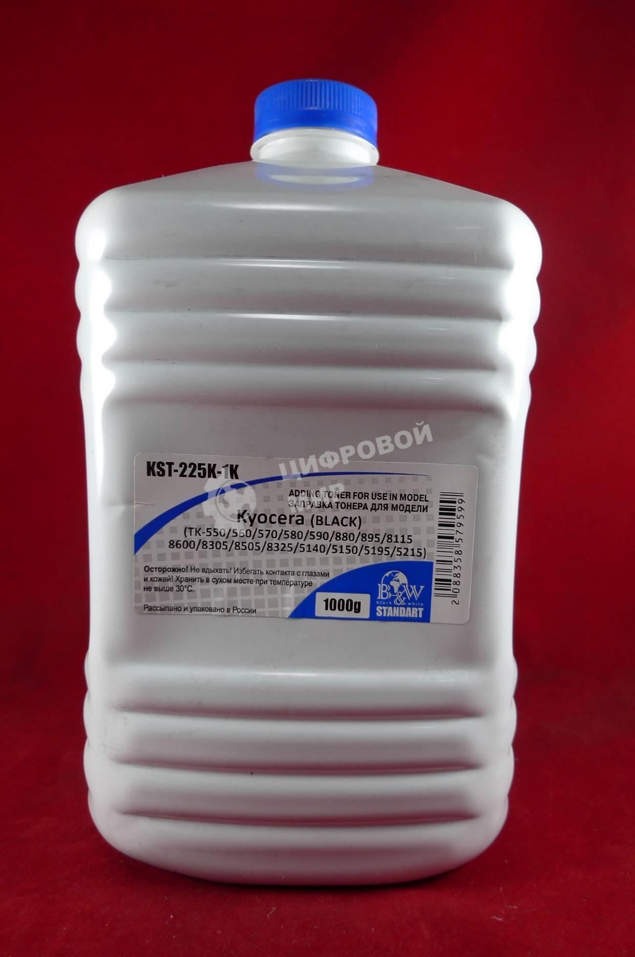Тонер для Kyocera TK-550/580/590/880/895/8115/8600/5140/5150/5195 Black (Tomo VF03-K) (кан. 1кг) Black&White Standart