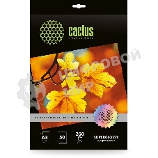 Фотобумага Cactus Prof CS-HGA326050 A3/260г/м2/50л./белый глянцевое для струйной печати
