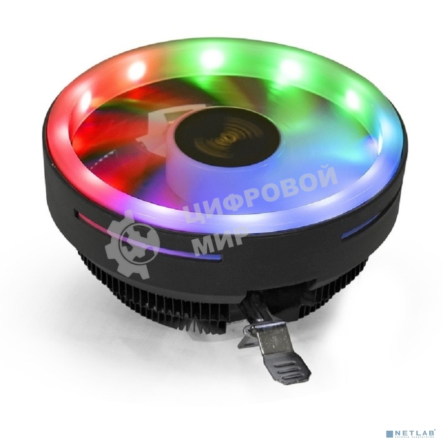 Кулер для процессора ExeGate Dark Magic EE126R-PWM.RGb черный, 120 мм, алюминий, 2000 об/мин, 24 дБ, 4 pin, 100 Вт, 67 мм