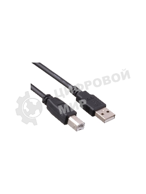 Кабель ExeGate EX-CC-USB2-AMBM-1.8 USB 2.0 Am/Bm, 1,8м черный