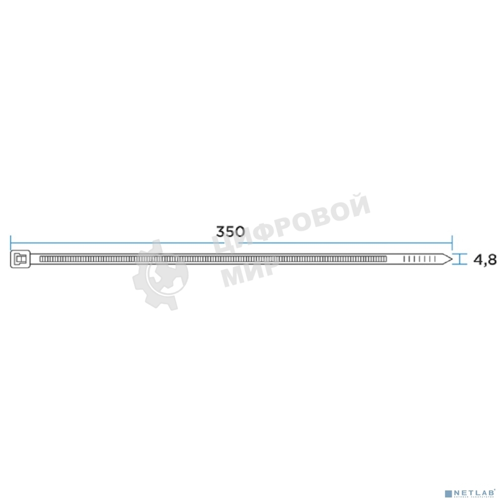 Хомут кабельный PROconnect 4.8х350 нейл. черн. (уп.100шт)