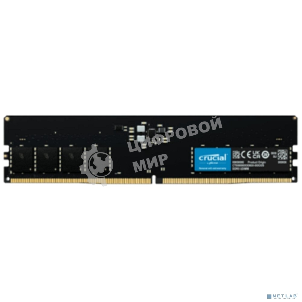 Оперативная память Crucial, DDR5, 32Gb (1x32Gb), 5600MHz, CL46, DIMM