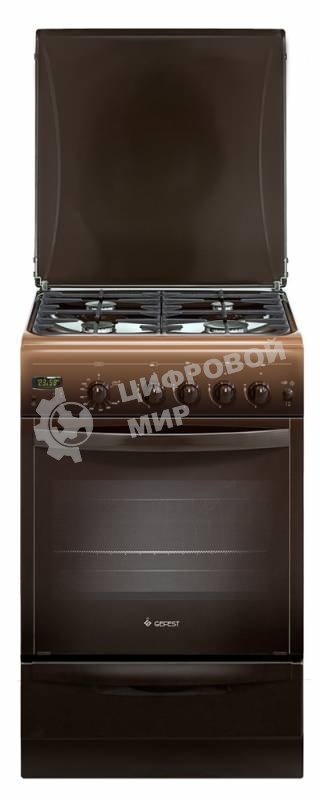 Плита газовая Gefest ПГ 5100-03 0001 коричневый, конфорок 4 шт, духовка 52 л, 50 см x 85 см x 58.5 см