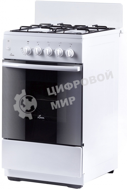 Плита Комбинированная Flama AK 1416 W белый (без крышки) реш.эмаль