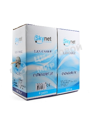 Кабель SkyNet Premium FTPнг-LSZH 4x2x0,51, низкое дымовыделение, нулевое содержание галогенов, медный, FLUKE TEST, кат.5e, однож., 305 м, box, оранжевый