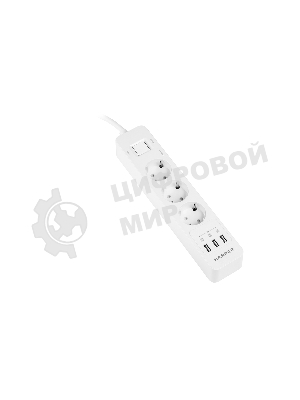 Удлинитель с USB зарядкой Harper UCH-330 White