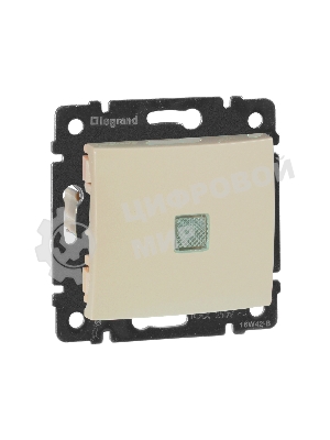 Переключатель Legrand 774326 Valena 2напр 10A с подсв, сл. кость