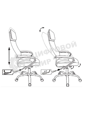 Кресло Бюрократ CH-608SL/BLACK TW-01 TW-11 черный, сетка