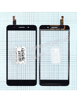 Сенсорное стекло (тачскрин) для Huawei Honor 4X, черное