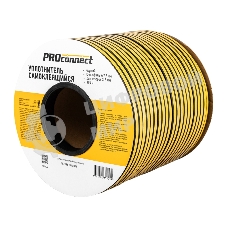 Уплотнитель самоклеящийся, черный, D-профиль 9х7,5мм, для зазоров 3-5мм, бухта 100м PROconnect