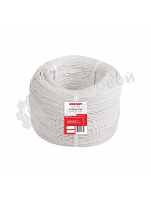 Провод ПГВА Rexant 1х0.50 мм², Cu, белый, бухта 500 м