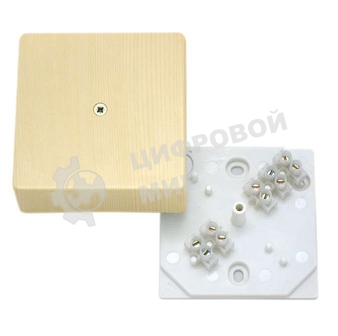 Коробка распределительная ОП 75х75х30 с клемн. сосна HEGEL КРК2702 0201-И