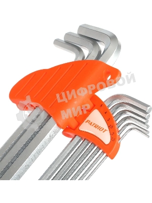 Набор ключей PATRIOT SKH-9EL, шестигранные с шаром, экстра длинные, 1,5-10мм, CRV, 9 шт