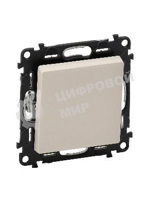 Механизм выключателя 1-кл. СП Valena Life 10А IP20 250 В 10АХ с лицевой панелью; безвинтовые зажимы сл. кость Legrand 752501
