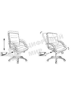 Кресло Бюрократ T-9927SL-LOW/BLACK черный, кожа